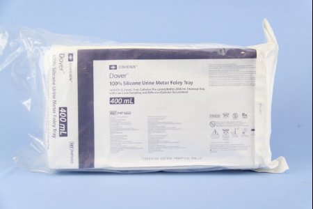 Cardinal Indwelling Catheter Tray Dover™ Foley 14 Fr. 5 cc Balloon Hydrogel Coated Silicone - Case of 10 - PP14SD-CS