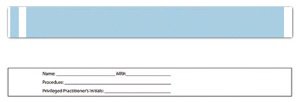 PDC Healthcare Identification Wristband with Shield Short Stay® Write On Band Adhesive Closure Without Legend - Box of 1000 - 3005-11-PDR-BX