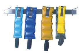 Alimed Cuff Weight Rack 2 X 33 Inch, Stainless Steel, Wall-Mounted, with 6 Hooks - Each - 2970001334-EA