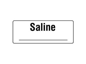 Shamrock Scientific Drug Label Shamrock Anesthesia Label SALINE _____ White 1/2 X 1 Inch - Each - SA-3217-PRE-EA