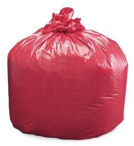 Colonial Bag Corp Infectious Waste Bag Colonial Bag 3 gal. Red Bag LLDPE 3 X 8 X 14 Inch - Case of 1 - HDR1114-CS