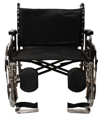 Graham-Field Bariatric Wheelchair Paramount™ XD Heavy Duty Dual Axle Desk Length Arm Swing-Away Footrest Black Upholstery 30 Inch Seat Width Adult 650 lbs. Weight Capacity - Each - 5PX10820-EA