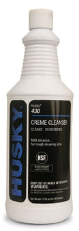 Canberra Husky® 430 Surface Cleaner Alcohol Based Manual Squeeze Cream 32 oz. Bottle Mint Scent NonSterile - Case of 12 - HSK-430-03-CS