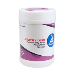 Dynarex Baby Wipe Nice'n Fresh Canister Aloe / Lanolin Scented 140 Count - CN/1 - 1313-CN