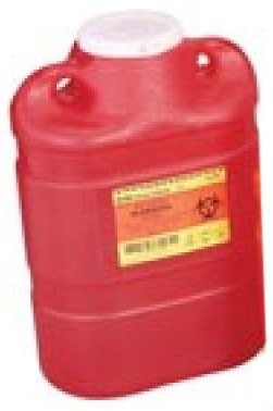 BD Sharps Container BD™ Red Base 18 H X 10-1/2 W X 7-1/2 D Inch Vertical Entry 5 Gallon - Case of 8 - 305100-CS