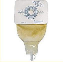 Cymed Urostomy Pouch MicroSkin® Two-Piece System 11 Inch Length Up to 2-1/2 Inch Stoma Drainable Flat, Trim to Fit - Box of 10 - 86800-BX