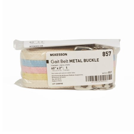 McKesson Gait Belt McKesson 60 Inch Length Pastel Stripe - Each - 857-EA