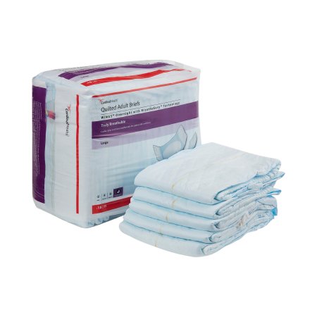 Cardinal Unisex Adult Incontinence Brief Wings™ Large Disposable Heavy Absorbency - Bag of 1 - 67034-BG