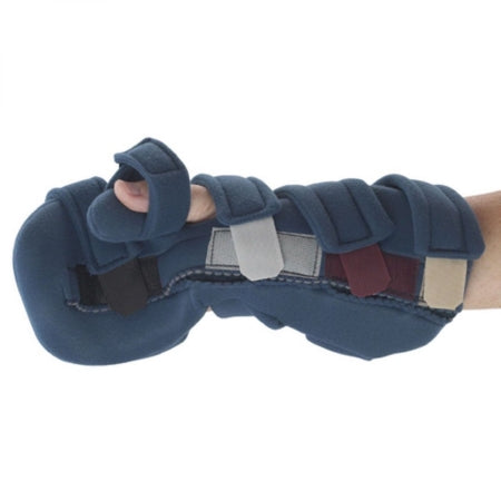 Patterson Medical Supply Finger / Thumb Contracture Splint SoftPro™ Grip Adult Large Hook and Loop Strap Closure Right Hand Blue - Each - 55477506-EA