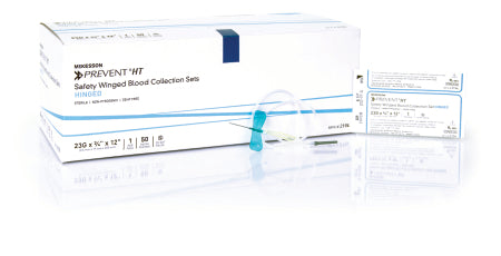 McKesson McKesson Prevent® Blood Collection Set 23 Gauge 3/4 Inch Needle Length Safety Needle 12 Inch Tubing Sterile - Box of 50 - 2194-BX