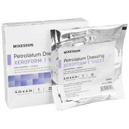 McKesson Xeroform Petrolatum Impregnated Dressing McKesson Square 4 X 4 Inch Sterile - Box of 25 - 2206-BX