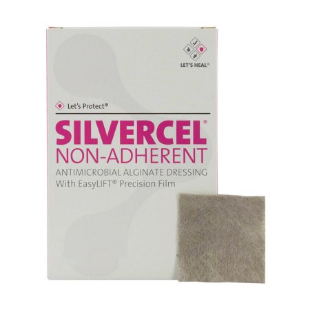 3M Systagenix/KCI Silver Alginate Dressing Silvercel™ Antimicrobial 4 X 8 Inch Rectangle Sterile - Box of 5 - 800408-BX