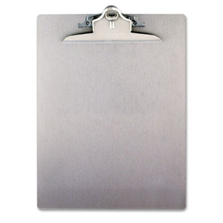 Saunders Recycled Aluminum Clipboard with High-Capacity Clip, 1" Clip Capacity, Holds 8.5 x 11 Sheets, Silver - Each - SAU-22517-EA