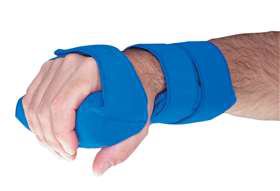Alimed Wrist / Hand Splint AliMed® Grip Ethafoam / Kydex® Thermoplastic Left Hand Blue One Size Fits Most - Each - 2970002249-EA