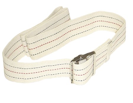 Fabrication Enterprises Gait Belt FabLife™ 54 Inch Length White / Pinstripe Cotton - Each - 50-5130-54-EA