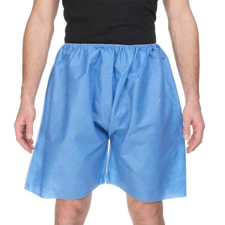 HPK Industries Exam Shorts Large Blue SMS Adult Disposable - Case of 1 - 7555 L-CS