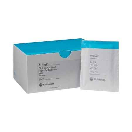 Coloplast Skin Barrier Wipe Brava® Sting Free 90 to 95% Strength Hexamethyldisiloxane Individual Packet NonSterile - Each - 120215-EA