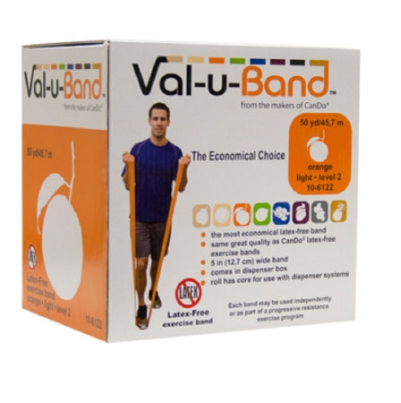 Fabrication Enterprises Exercise Resistance Band Val-u-Band® Orange 5 Inch X 50 Yard Level 2 Resistance - Each - 10-6122-EA