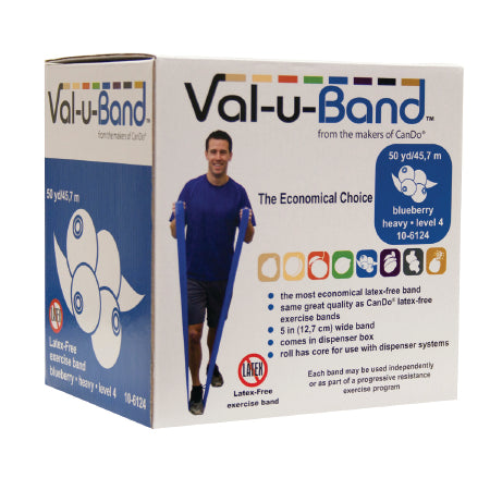 Fabrication Enterprises Exercise Resistance Band Val-u-Band® Blueberry 5 Inch X 50 Yard Level 4 Resistance - Each - 10-6124-EA