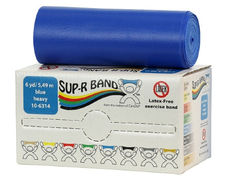 Fabrication Enterprises Exercise Resistance Band Sup-R Band® Blue 5 Inch X 6 Yard Heavy Resistance - Each - 10-6314-EA