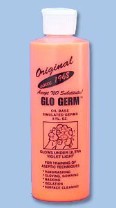 Fisher Scientific Germ Simulator Glo Germ™ 8 oz. Bottle Glo Germ White Powder / Purified Water NonSterile - Each - NC9023118-EA