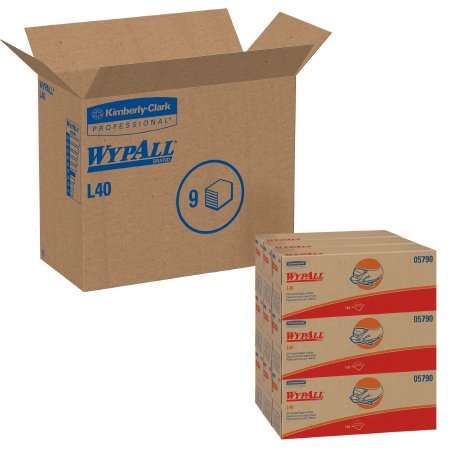 Kimberly Clark Task Wipe WypAll® L40 White NonSterile 9-4/5 X 16-2/5 Inch Disposable - Case of 900 - 05790-CS