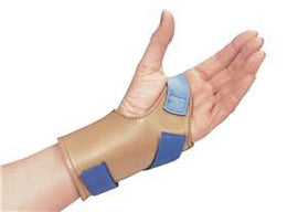 Alimed Wrist Support Freedom® Wrist-Trainer Gauntlet AliSoft™ Material / Nylon Left Hand Blue / Tan Small - Each - 2970003584-EA