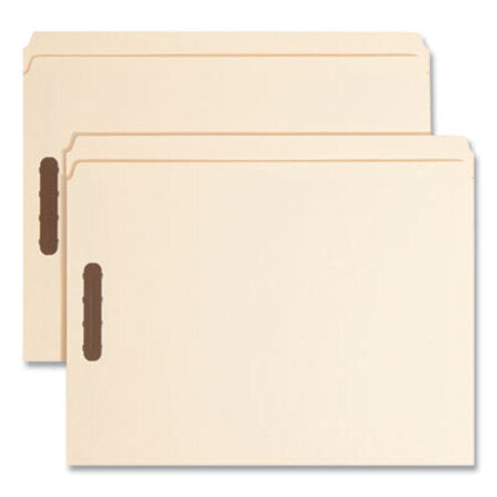Smead™ Top Tab Fastener Folders, Straight Tabs, 0.75" Expansion, 2 Fasteners, Letter Size, Manila Exterior, 50/Box - Box of 1 - SMD-14513-BX