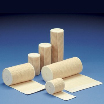 DeRoyal Elastic Bandage 6 Inch X 10 Yard Double Hook and Loop Closure Tan Sterile Standard Compression - Case of 20 - 9710-6510-CS