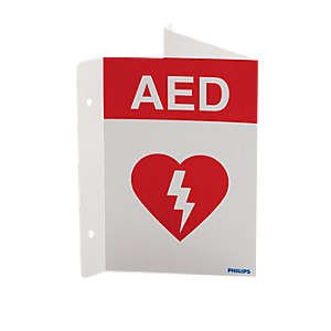 Philips Healthcare Door / Wall Sign First Aid Sign Philips® AED - Each - 989803170921-EA