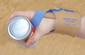 Alimed Wrist Support Freedom® Wrist-Trainer Gauntlet AliSoft™ Material / Nylon Right Hand Blue / Tan Medium - Each - 2970003583-EA