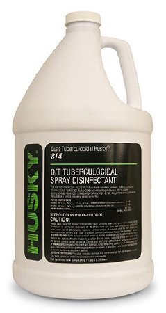 Canberra Quat Tuberculocidal Husky® Surface Disinfectant Cleaner Quaternary Based Manual Pour Liquid 1 Quart Bottle Lemon Scent NonSterile - Case of 12 - HSK-814-03-CS