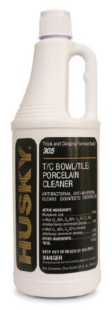 Canberra Husky® Bowl, Tub and Tile Surface Disinfectant Cleaner Acid Based Manual Pour Liquid 32 oz. Bottle Cherry Scent NonSterile - Case of 12 - HSK-305-03-CS