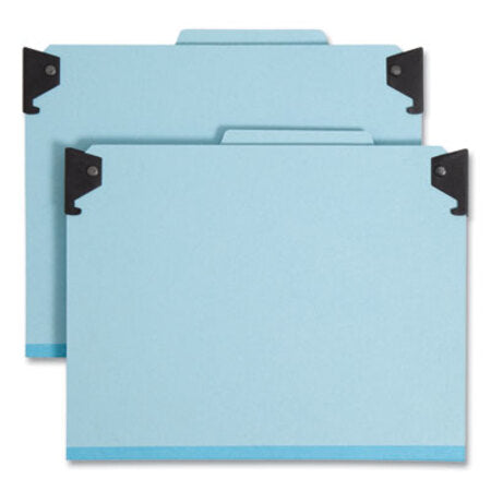 Smead™ FasTab Hanging Pressboard Classification Folders, 2 Dividers, Letter Size, Blue - Each - SMD-65115-EA