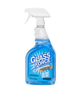 EcoLab Glass Force™ Glass / Surface Cleaner Non-Ammoniated Pump Spray Liquid 32 oz. Bottle Floral Scent NonSterile - Case of 6 - 6125798-CS