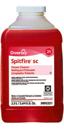 Lagasse Diversey™ Spitfire® SC Surface Cleaner Alcohol Based J-Fill® Dispensing Systems Liquid Concentrate 2.5 Liter Bottle Pine Scent NonSterile - Case of 2 - DVS95892221-CS