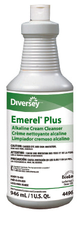 Lagasse Diversey™ Emerel™ Plus Surface Cleaner Alkaline Based Manual Squeeze Cream 32 oz. Bottle Unscented NonSterile - Case of 12 - DVO94496138-CS