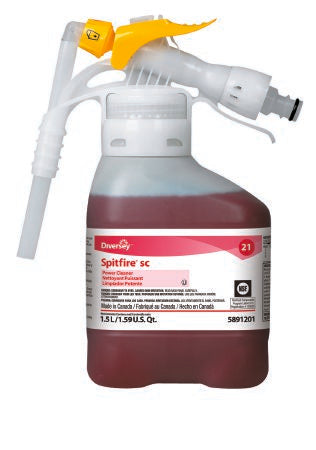 Lagasse Diversey™ Spitfire® Surface Cleaner Alcohol Based RTD® Dispensing System Liquid Concentrate 1.5 Liter Bottle Pine Scent NonSterile - Case of 2 - DVS95891201-CS