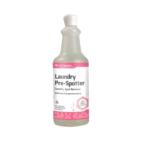 US Chemical Laundry Stain Remover 32 oz. Bottle Liquid Lemon Scent - Case of 12 - 057347.-CS