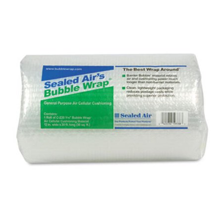 Sealed Air Bubble Wrap Cushioning Material, 0.19" Thick, 12" x 30 ft - Roll of 1 - SEL-19338-RL