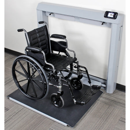 Detecto Scale Wheelchair Scale Detecto® Digital Display 1000 lbs. / 474 kg Capacity Black / White AC Adapter / Battery Operated - Each - 7550-EA
