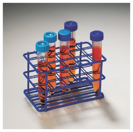 Fisher Scientific Centrifuge Tube Centrifuge Tube Rack Fisherbrand™ Poxygrid™ 15 Place 16 to 20 mm Tube Size Blue 3 X 3-1/4 X 5 Inch - Each - 147916D-EA