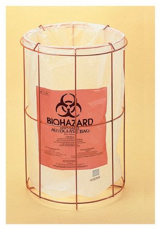 Fisher Scientific Biohazard Bag Holder Poxygrid™ 20.5 Inch, Orange, Epoxy-Coated Wire - Each - 0181510A-EA
