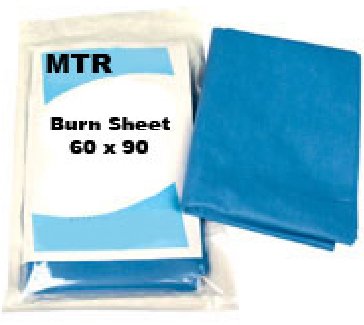 Med-Tech Resources Burn Sheet MedTech Flat Sheet 60 W X 90 L Inch Blue Laminated Tissue Fibers Disposable - Case of 50 - MTR-27016-CS