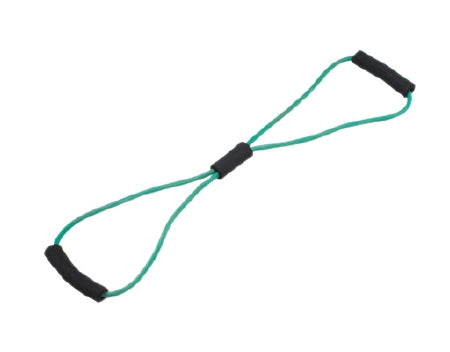 Fabrication Enterprises Exercise Resistance Tubing with Handles CanDo® BowTie™ Green 30 Inch Length Medium Resistance - Each - 10-5593-EA