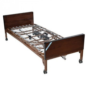 Drive Medical Electric Bed Delta® Ultra-Light 1000 Home Care 88 Inch Length Spring Deck 12-1/2 to 21-1/2 Inch Height Range - Pack of 2 - 15030BV-PKG-MED-PK