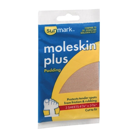 McKesson Protective Pad Sunmark® One Size Fits Most Adhesive Backing Foot - Pack of 3 - 01093904433-PK