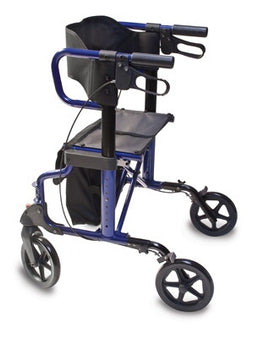 Graham-Field Rollator Transport Chair Lumex® Hybrid LX Aluminum Frame 300 lbs. Weight Capacity Majestic Blue Upholstery - Each - LX1000B-EA