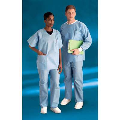 Cardinal Scrub Shirt Convertors® 3X-Large Blue 2 Pockets Short Sleeve Unisex - Case of 60 - 23506T-CS
