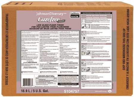 Lagasse Floor Finish Diversey™ Carefree® Liquid 5 gal. Box Ammonia Scent - Each - DVS5104757-EA